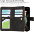 iCoverCase for iPhone 11 Pro Wallet Case with Card Holder and Wrist Strap, PU Leather Kickstand Card Slots Zipper