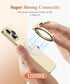 GVIEWIN Magnetic Phone Ring Holder, Compatible with MagSafe Grip, Adjustable Stand for iPhone 15 Pro Max/Plus/14/13/12