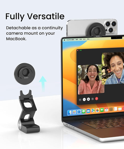 SODI Continuity Camera Mount for Desktop Monitor & iMac, Adjustable Magnetic Stand for iPhone