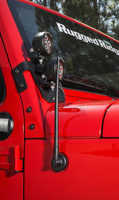 Rugged Ridge Reflex Antenna for Jeep Wrangler/Gladiator, Fits 2007-2025 Jeep Wrangler JK/JL, 2020-2025 Gladiator JT