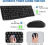 EDJO Wireless Keyboard and Mouse Combo, Full-Sized 2.4GHz USB Computer Wireless Keyboard and Optical Mouse for Windows,