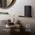 ERA100 Shelf Wall Mount, Black, Compatible with Sonos ERA 100 Speaker, Bracket and Cord Management
