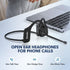 Bluetooth Phone Headset Wireless with Noise Cancelling Microphone, Open Ear Air Conduction Headphones with Mic for