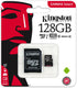Kingston 128GB 10 80MB/s (SDCS/128GB) Canvas Select microSDHC Class microSD Memory Card UHS-I R Flash Memory Card