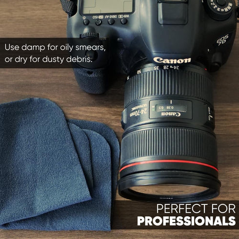 Premium Lens Glasses Cleaning Cloth by Microfiber Wholesale | Black | 6”x6” | 10pk | Soft Microfiber Suede | Travel