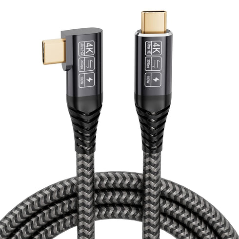 Right Angle 100W PD USB C 3.2 Cable, 20Gbps Data Transfer, 4k Video Output Compatible with Samsung Galaxy S21/S20/S10