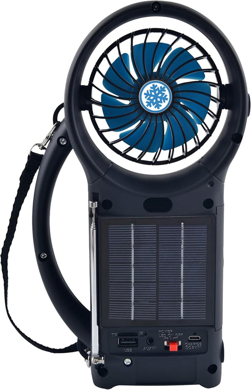 Supersonic SC-1073ERF Solar Power Bluetooth Speaker with FM Radio, LED Torch Light, for Camping and Emergency
