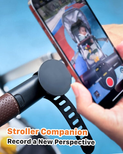 FARWAYVIEW Magnetic Phone Mount for Stroller, Gym & Water Bottle - MagSafe Compatible Holder with Silicone Strap