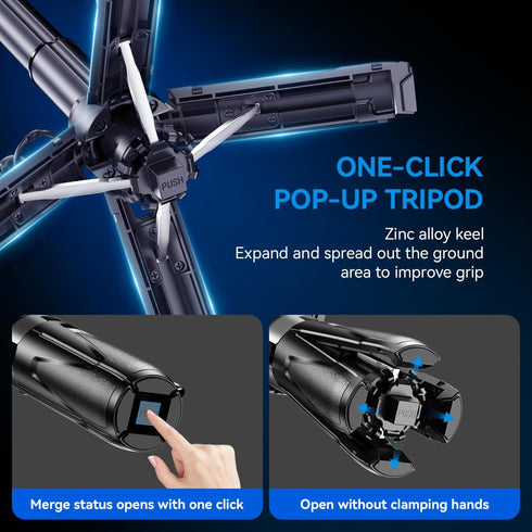 XO Simple is Beauty Control,4-in-1 17 16 15 14 13 12 Magnetic Tripod for iPhone with Remote Portable Selfie Stick