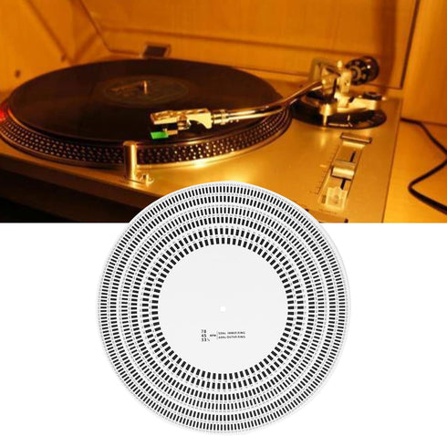 Turntable Strobe Disc Mat, LP Stroboscope Disc for Rotational Speed Detection and Calibration of Record Players