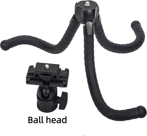 Generic Flexible Octopus Tripod with Bluetooth Remote | Portable Phone Tripod Stand, Compact Camera Holder for Video