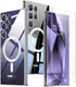 Samsung Galaxy S24 Ultra Case - 3 in 1 Magnetic, Crystal Clear, Mil-Grade Shockproof, No-Yellowing, with 2X Screen