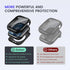 Goton 2 in 1 Privacy Waterproof Apple Watch Case for Series 9 8 7, Front Anti Spy Tempered Glass Face Cover + Back