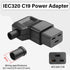 JSADZKJ IEC320 C19 Adapter,16A/250V C19 Connector,90 C19 Computers,Monitors,Servers,UPS,PDU,etc.-Blac(IEC320 C19) Right