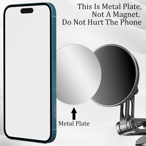 LXUEJIE 14Pcs Metal Plate for Phone Magnet, Round Plates for Magnetic Mount, Round Phone Metal Plate for Magnetic Car