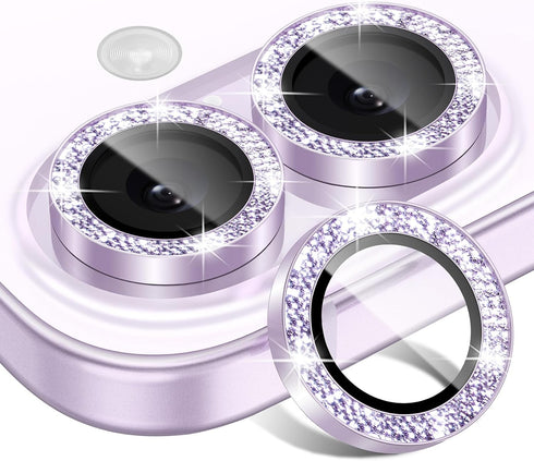 Matekxy for iPhone 17 Camera Lens Protector Glitter - Cute Girly Metal