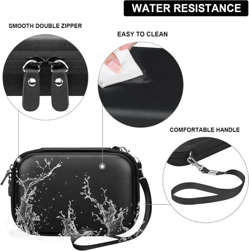 Hard Carrying Case for HP Sprocket Portable 2x3 Instant Photo Printer, Black Storage Holder Bag