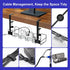 OneLeaf 2 Pack Under Desk Cable Management Tray, No Drill Wire Management Rack for Desk, Under Desk Organizer for Cords
