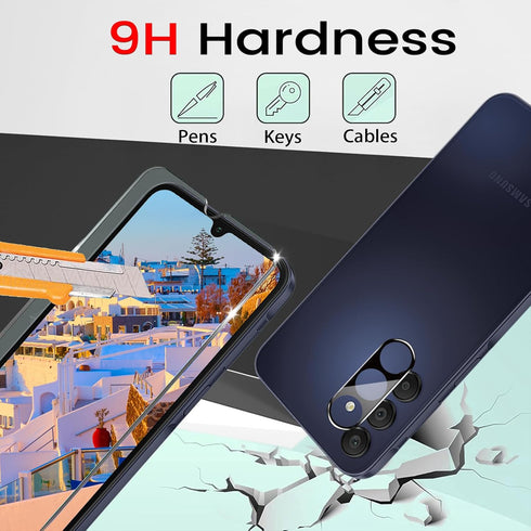 Samsung Galaxy A15 5G - 4 Pack Screen Protector & Camera Lens Protectors, Full Coverage, Anti-Fingerprint, Bubble Free.