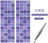 2Pack Korean Keyboard Stickers, Korean-English Keyboard Sticker on Purple Background with White Lettering, Korean