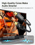 3.3ft/1M, 24K CL3 PS4, IVANKY Optical Audio Cable Nylon Braided, Gold-Plated, Slim Metal Case, Rated, S/PDIF Digital