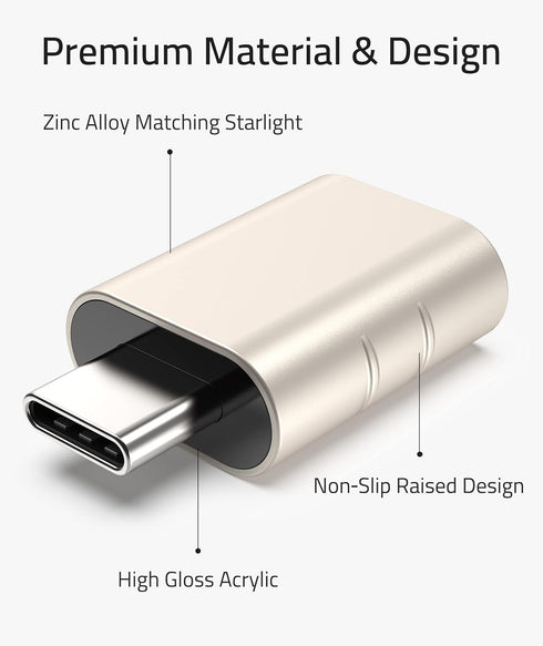 Syntech USB C to USB Adapter Pack of 2, USB C Male to USB3 Female Adapter for iPhone 15 Pro Max, MacBook Pro