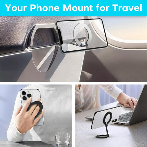 MCCHJoy 360Rotation Mini Universal in Flight Airplane Phone Holder, Foldable Phone Mount Travel Essentials