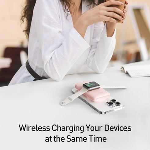 iWALK MAG-X Magnetic Wireless Power Bank 10000mAh, PD Fast Charging Portable Charger for iPhone 15/14/13/12 Series,