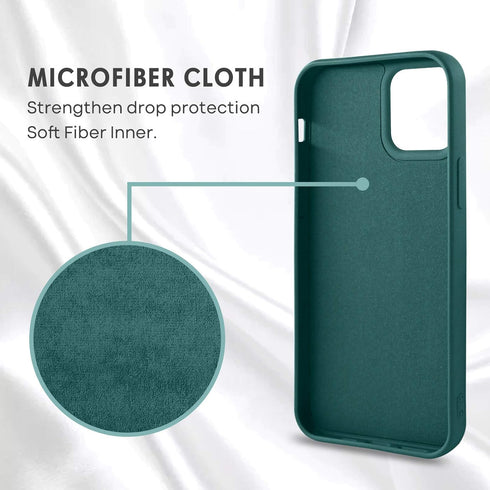 iPhone 12 Case, Slim Silicone Protective Kickstand Ring Holder for iPhone 12 Pro, Soft Rubber Hybrid Hard Bumper, Dark