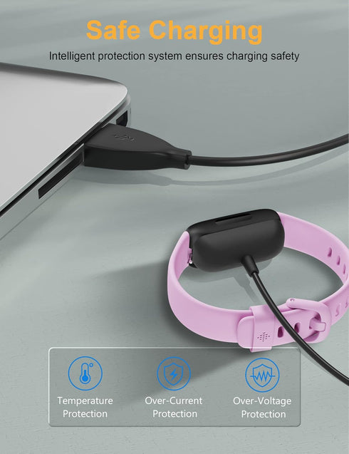 Bicmice Charger Cable for Fitbit Inspire 3 - 3.3Ft/1M Replacement Charging Cable Cord Dock