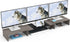 WESTREE Triple Dual Monitor Stand Riser, 56" Extra Long Adjustable Monitor Stand, 3 Shelf Desktop Organizer for Computer