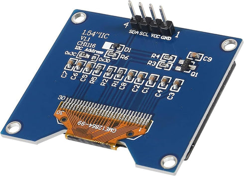 ACEIRMC 2pcs 1.54 Inch 12864 128x64 SSD1309 I2C 32-4 OLED Module Driver IIC Serial Interface Self-Luminous Display