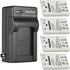 Kastar 4-Pack Battery and AC Charger for Nikon EN-EL5 CP1, Compatible with Coolpix P80, P90, P100, P500