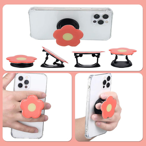 Weewooday 3 Pieces Phone Grip Holder - Daisy Flower Expandable Collapsible Self Adhesive Cute 2D Grip Stand Holders