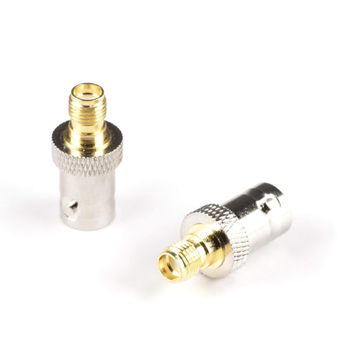 Gold SMA Female to BNC Female Adapter, 4 Pack Coupler, Male to Female Coaxial Connector for RF, SDI, HD-SDI