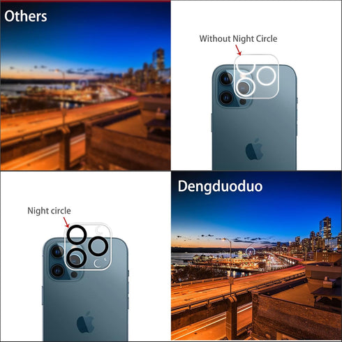 Tempered Glass Camera Lens Protector for iPhone 12 Pro Max 6.7" - 3 Pack, Ultra HD, 9H Hardness, Anti-Scratch, Easy