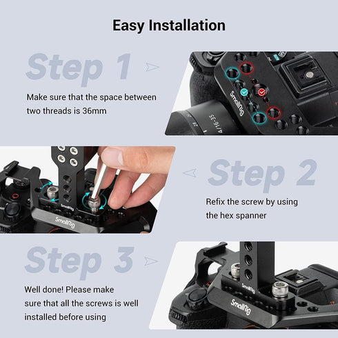 SmallRig Camera Top Handle Grip, DSLR Cage Handle with Cold Shoe Mount for Camera Rig - 1638