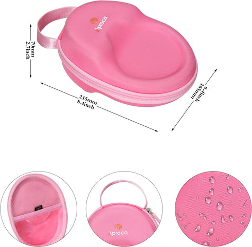 Aproca Pink Hard Storage Case for Belkin SoundForm Mini, Wireless Bluetooth Headphones