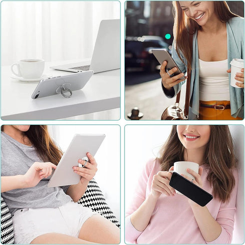 ralhaywi 2pcs Kickstand360 Diamond Phone Ring Stand HolderRound Transparent Phone Ring Degree Rotation Finger Grip
