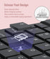 Wireless Keyboard and Mouse Combo – Cute Bluetooth Keyboard with Silent Mouse, 3 Adjustable DPI, 2.4G USB Slim Keyboard