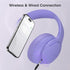 DOQAUS Wireless Headphones Bluetooth, 90 Hours Playtime with 3 EQ Modes, HiFi Stereo Headphones with Microphone, Soft