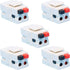 Speaker Keystone Jack – Spring Loaded Female to Female Speaker Jack for Keystone Wall Plate, White (5-Pack)