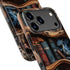 DEENAKIN 17 for iPhone Pro Case Cute,Aesthetic Baby Dragon and Bookshelf Floral Phone Case, Compatible with Magsafe