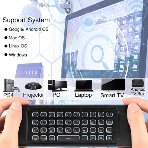 MX3 Air Mouse Voice Remote Control, 2.4G Mini Wireless Keyboard Air Mouse for Android Smart TV Box, Projector HTPC Mini