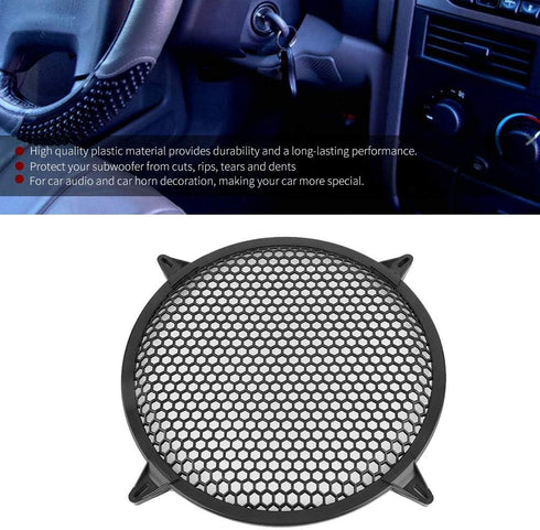 KIMISS SubWoofer Plastic Mesh Cover, Car Audio Cover Speaker Modification Cover, Car Speaker Grill 12 Guard 12inch