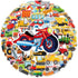 Luziwiox Pack, 60Pcs (Colourful-F1) Transportation Vehicle Truck Stickers Vinyl Waterproof Cool Stickers Construction