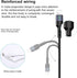 USAMS 2Pack Multi Charging Cable Charger Cord 10ft/3m Nylon Braided 4 in 1 USB Adapter for Phone/Galaxy and More