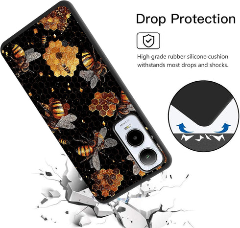 smauncucn 6 6,Golden for Cricket Icon Case,Premium TPU Ultra Thin Flexible Shock Absorbent Silicone Rubber Protective