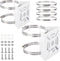 Sumnacon Camera Pole Mount Bracket-2Pcs Stainless Steel Adapter Brackets for CCTV Security Camera