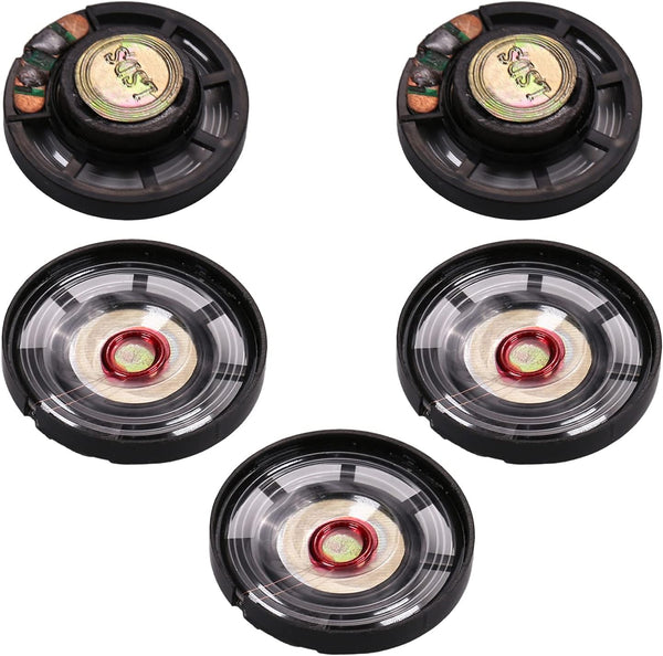 Fielect 5Pcs DIY Magnetic Speaker, 0.25W 8 Ohm, 29mm Diameter Round Shape Replacement Loudspeaker